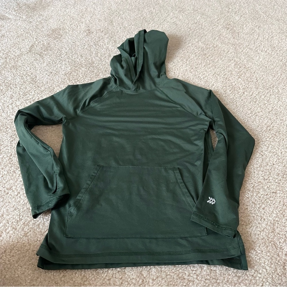 EUC Little Boys All In Motion Green Hooded Top!